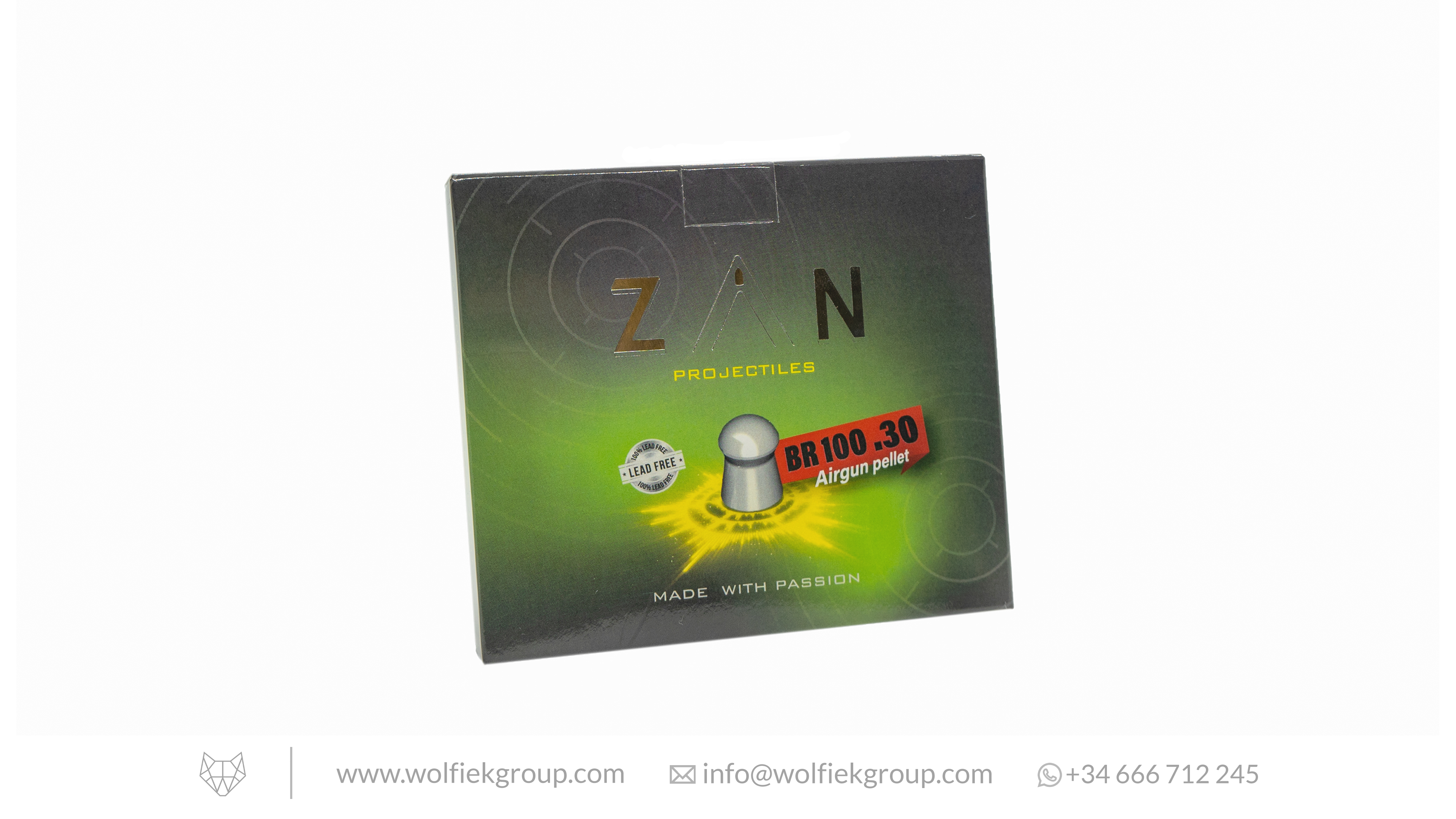 Zan Projectiles · Lead Free Pellets Cal .30 (7.62mm) | 37gr/2.4g